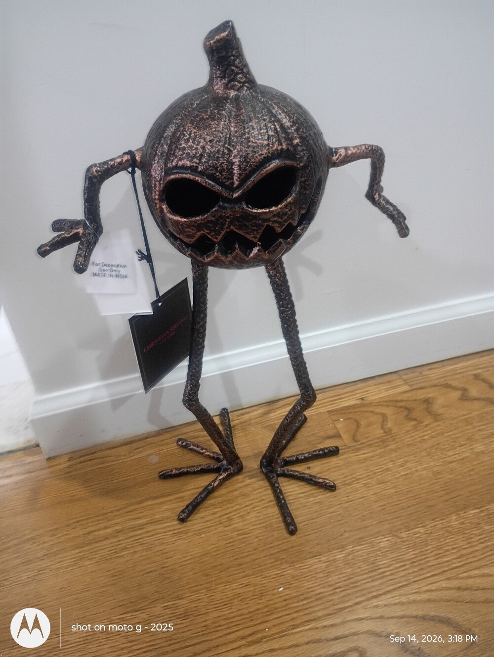 Christian Siriano Bronze Metal Jack-o'-Lantern Figurine